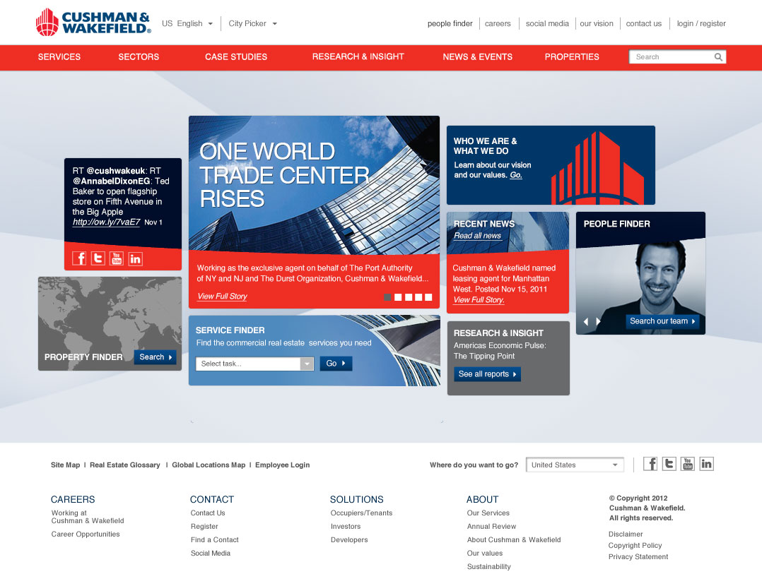 Cushman and Wakefield Home Page