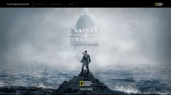 Saints & Strangers website thumbnail